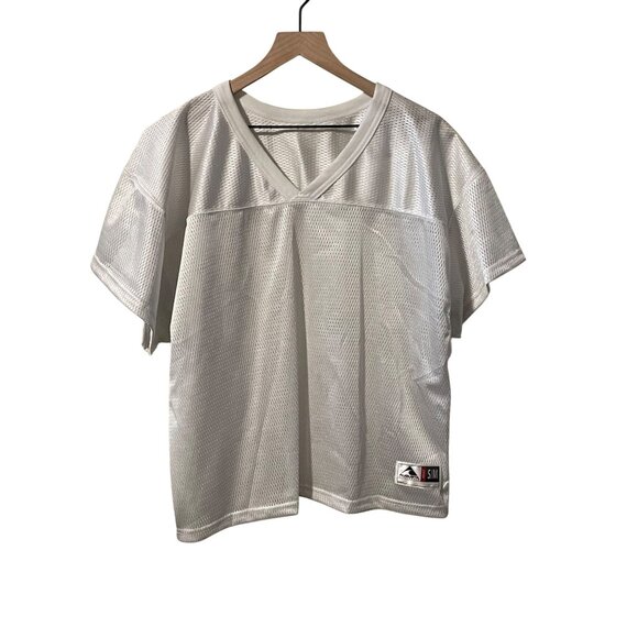 Augusta Sportswear NWOT White Mesh V-Neck Adult Jersey S/M #B-6-6-10 - Picture 1 of 6